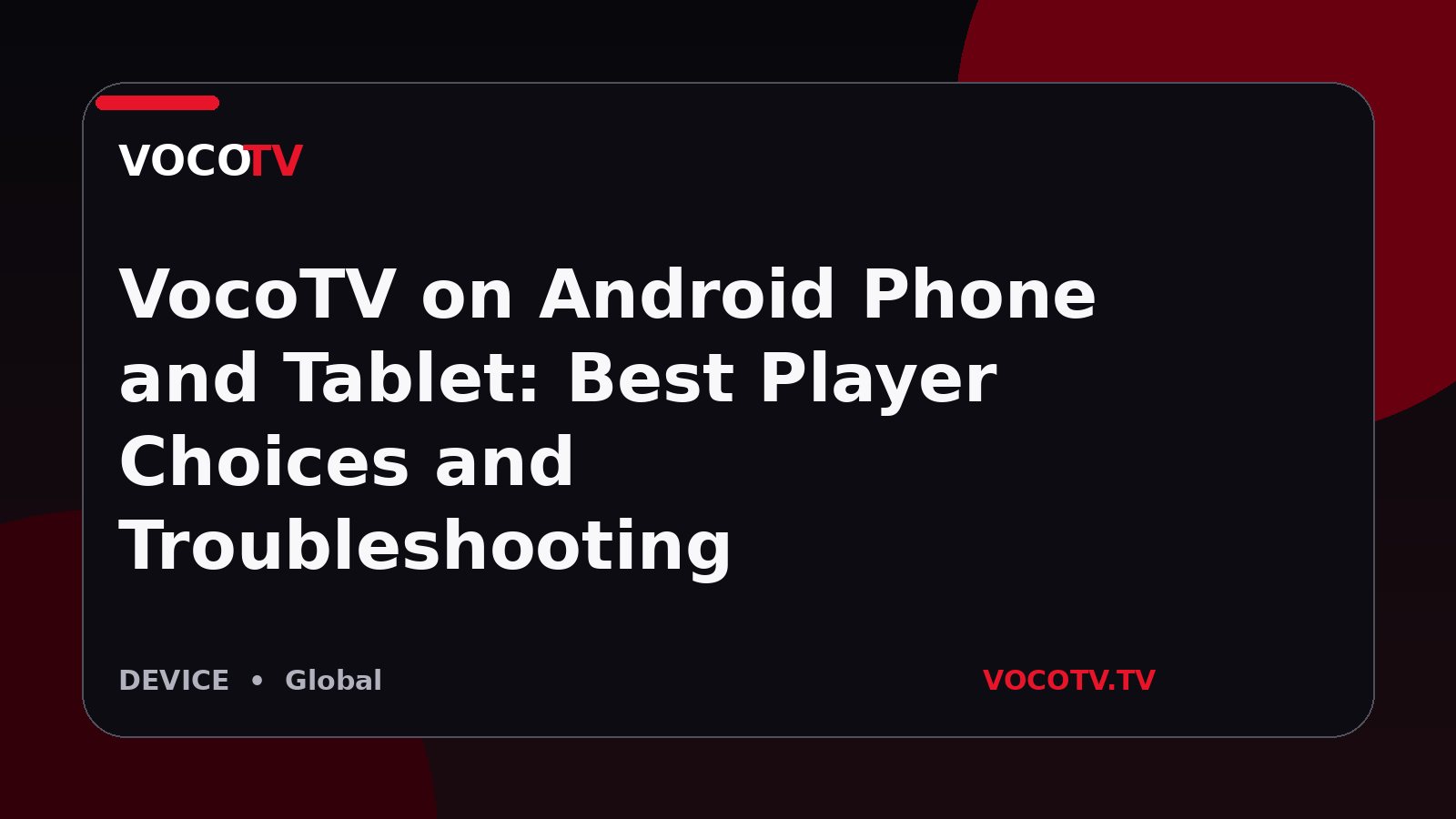 VocoTV on Android Phone and Tablet: Best Player Choices and Troubleshooting