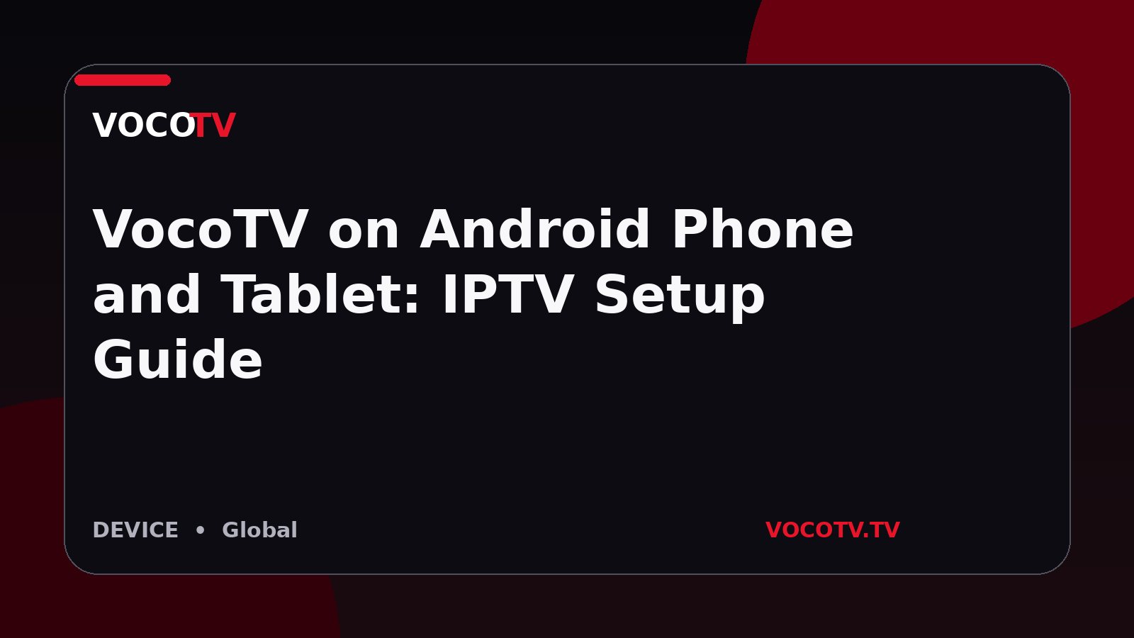 VocoTV on Android Phone and Tablet: IPTV Setup Guide