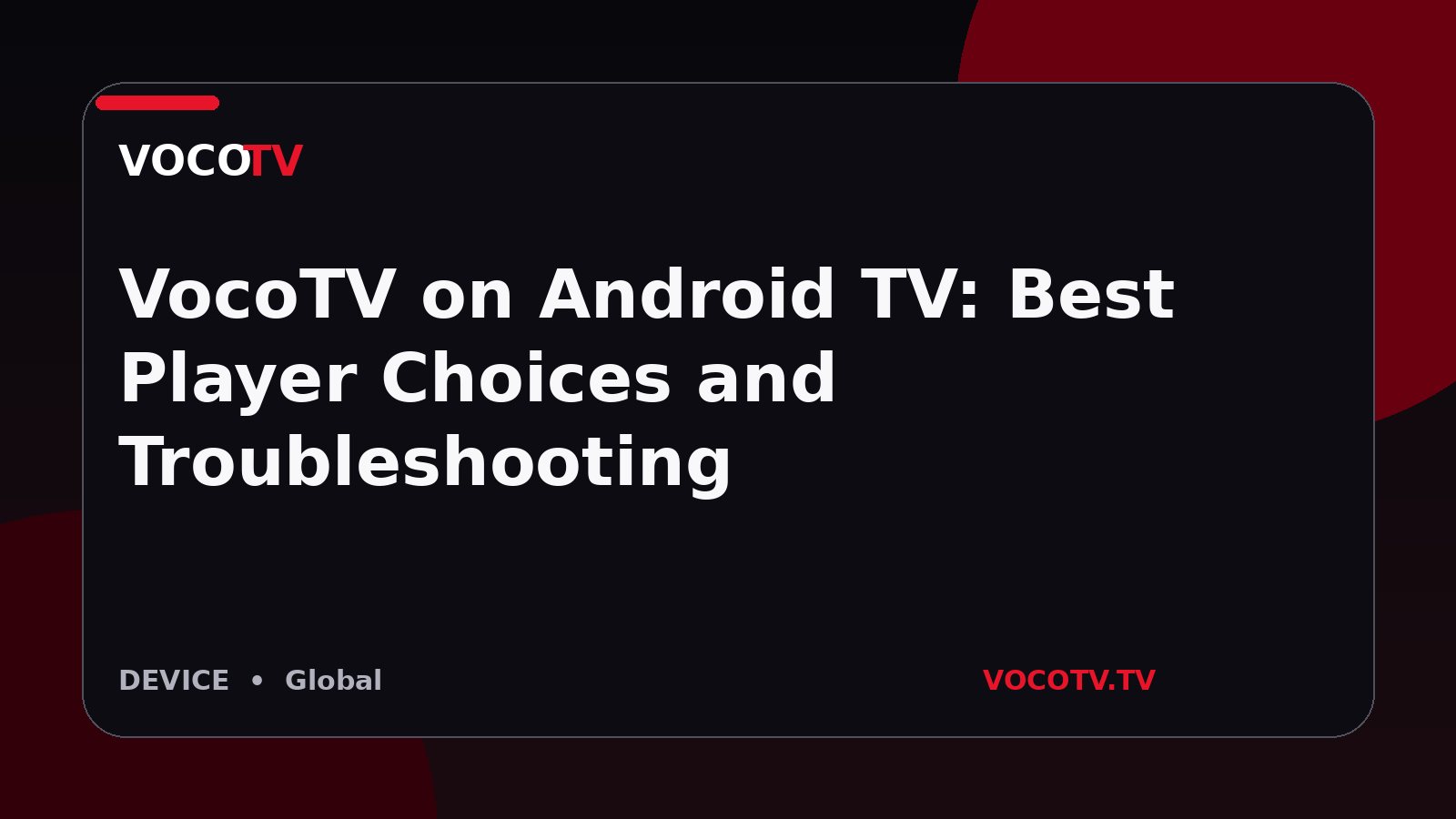 VocoTV on Android TV: Best Player Choices and Troubleshooting