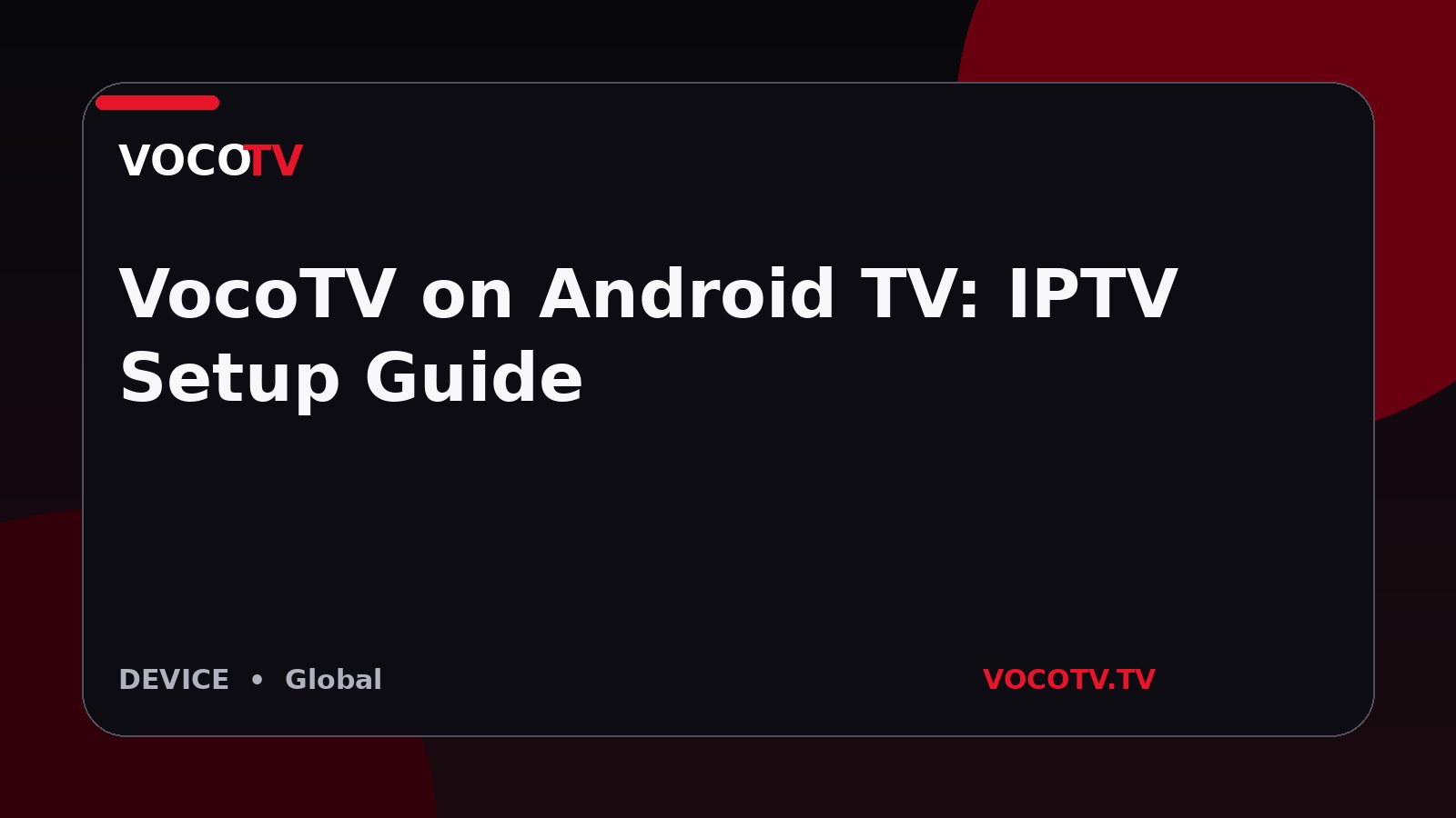 VocoTV on Android TV: IPTV Setup Guide
