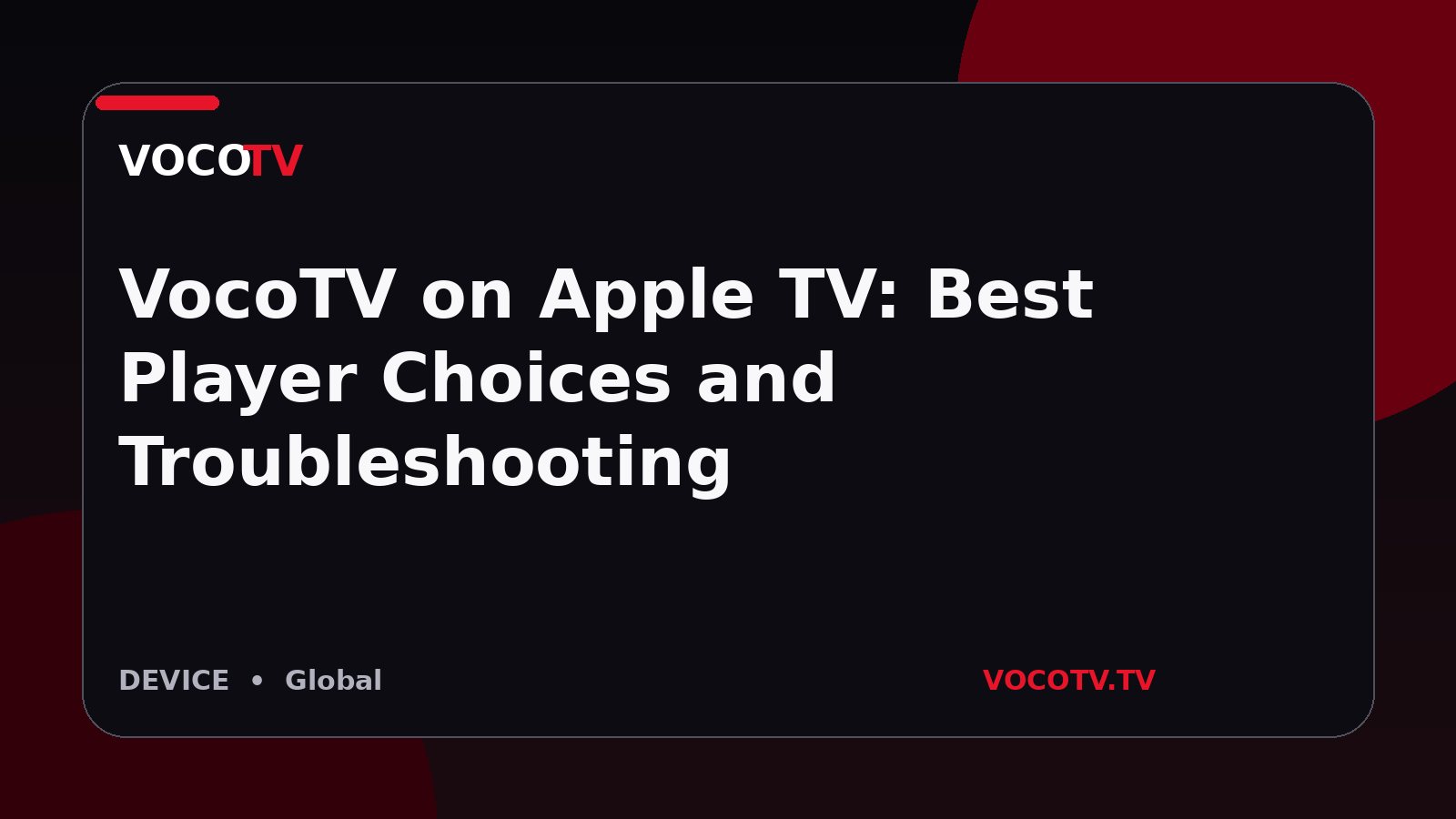 VocoTV on Apple TV: Best Player Choices and Troubleshooting