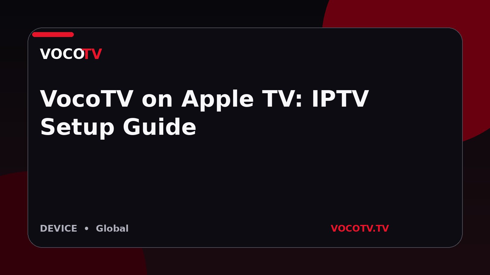 VocoTV on Apple TV: IPTV Setup Guide