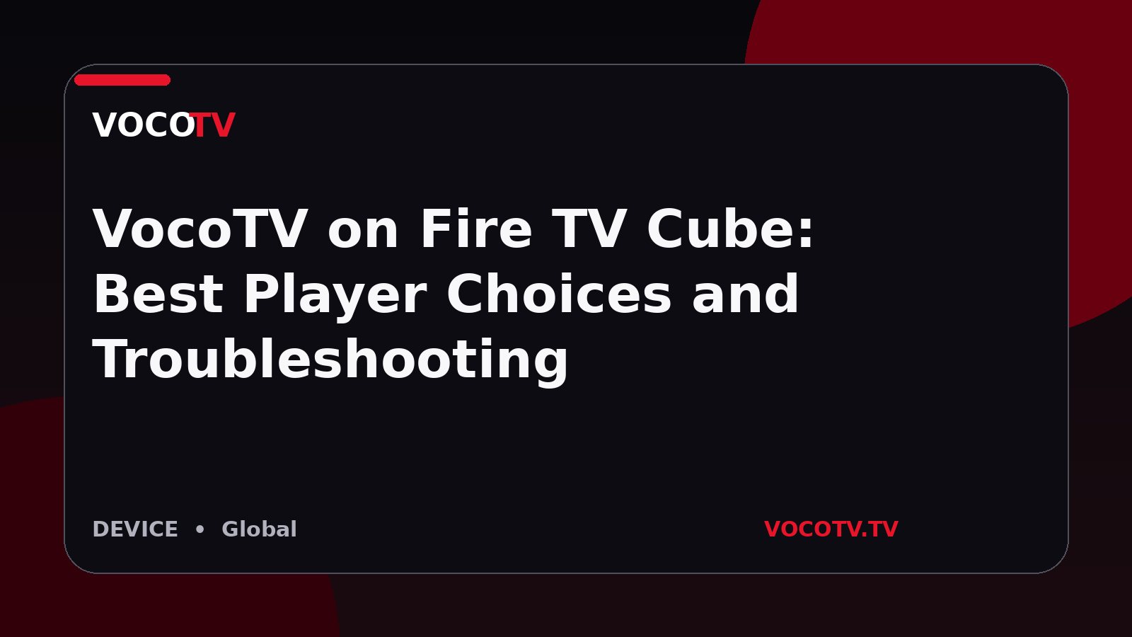 VocoTV on Fire TV Cube: Best Player Choices and Troubleshooting