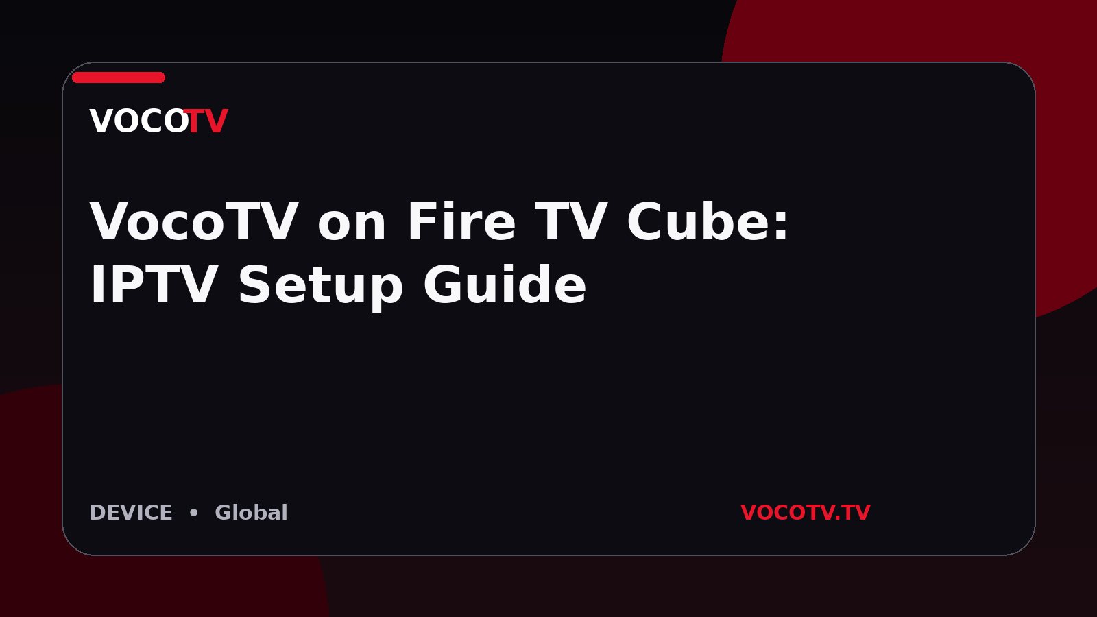 VocoTV on Fire TV Cube: IPTV Setup Guide