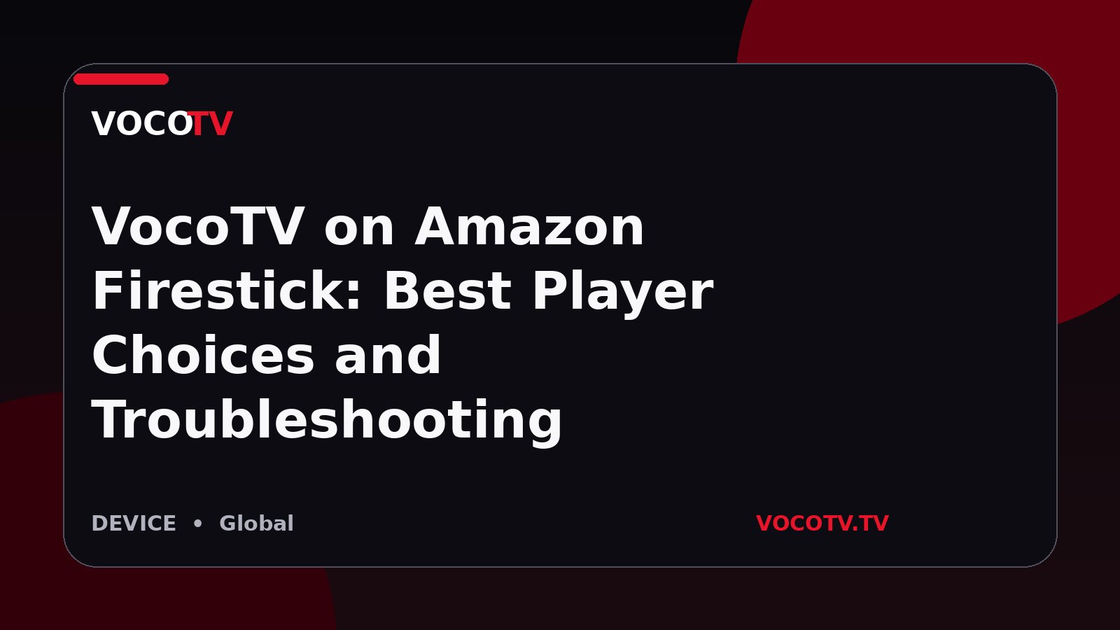 VocoTV on Amazon Firestick: Best Player Choices and Troubleshooting