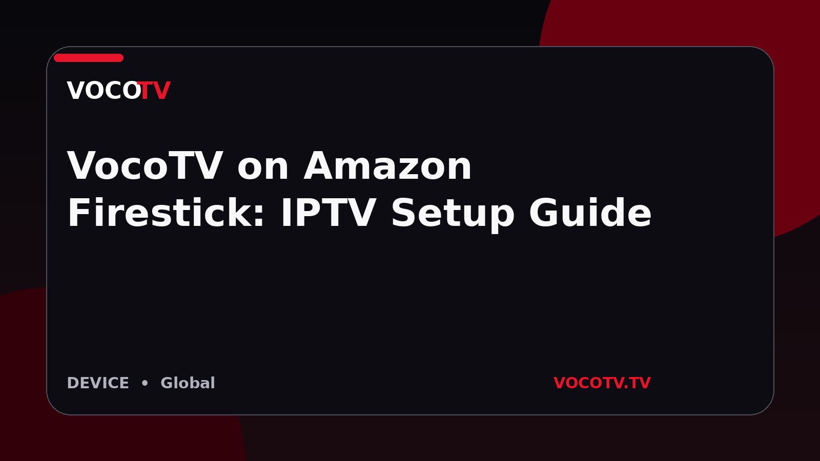 VocoTV on Amazon Firestick: IPTV Setup Guide