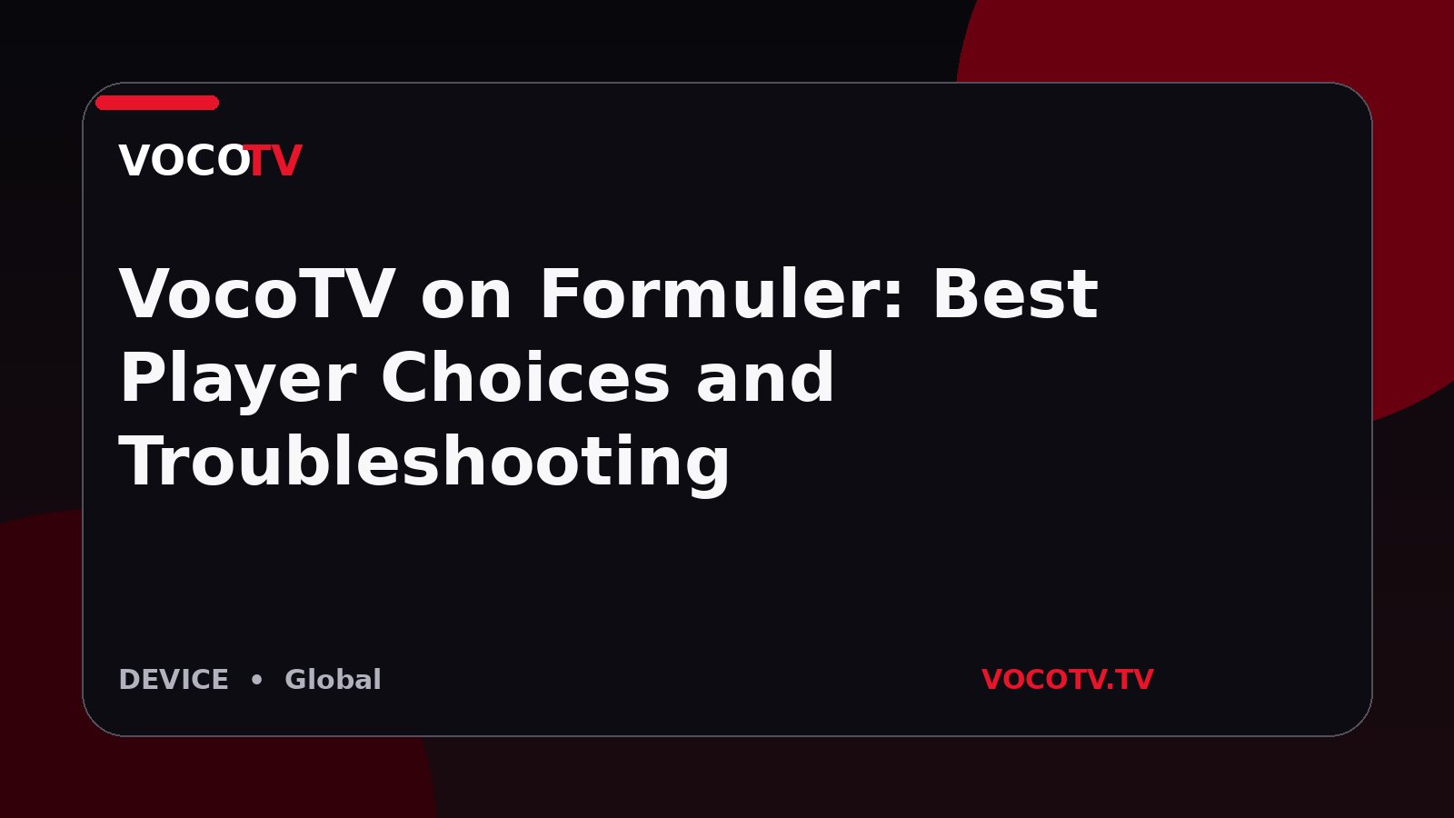 VocoTV on Formuler: Best Player Choices and Troubleshooting