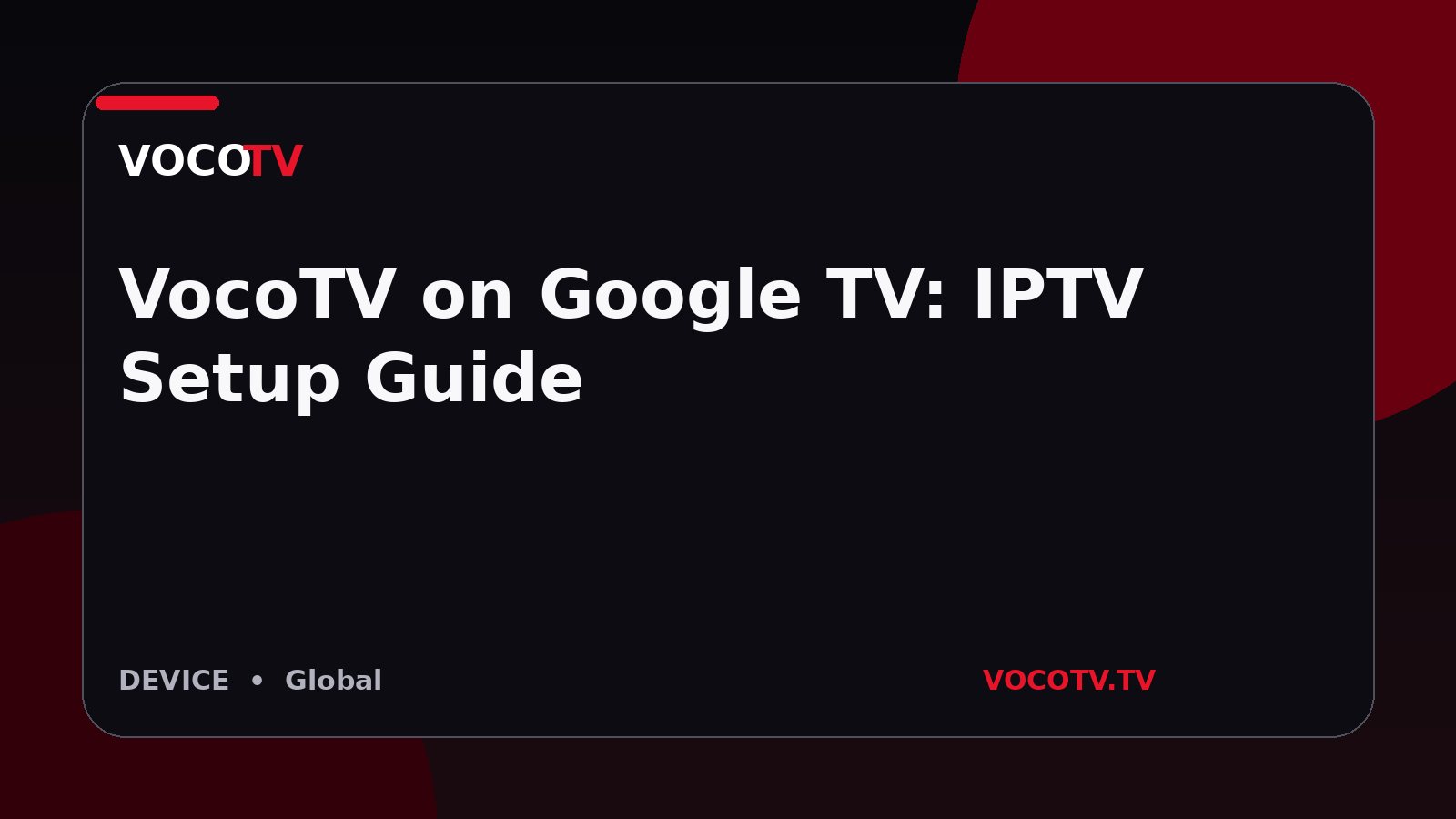VocoTV on Google TV: IPTV Setup Guide