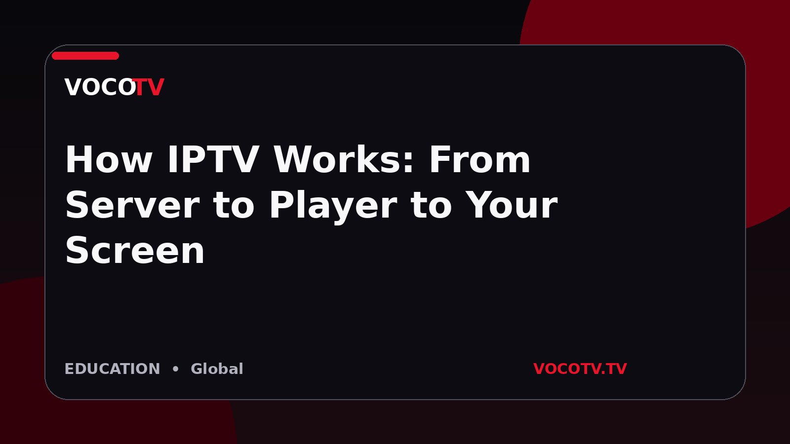 How IPTV Works: From Server to Player to Your Screen