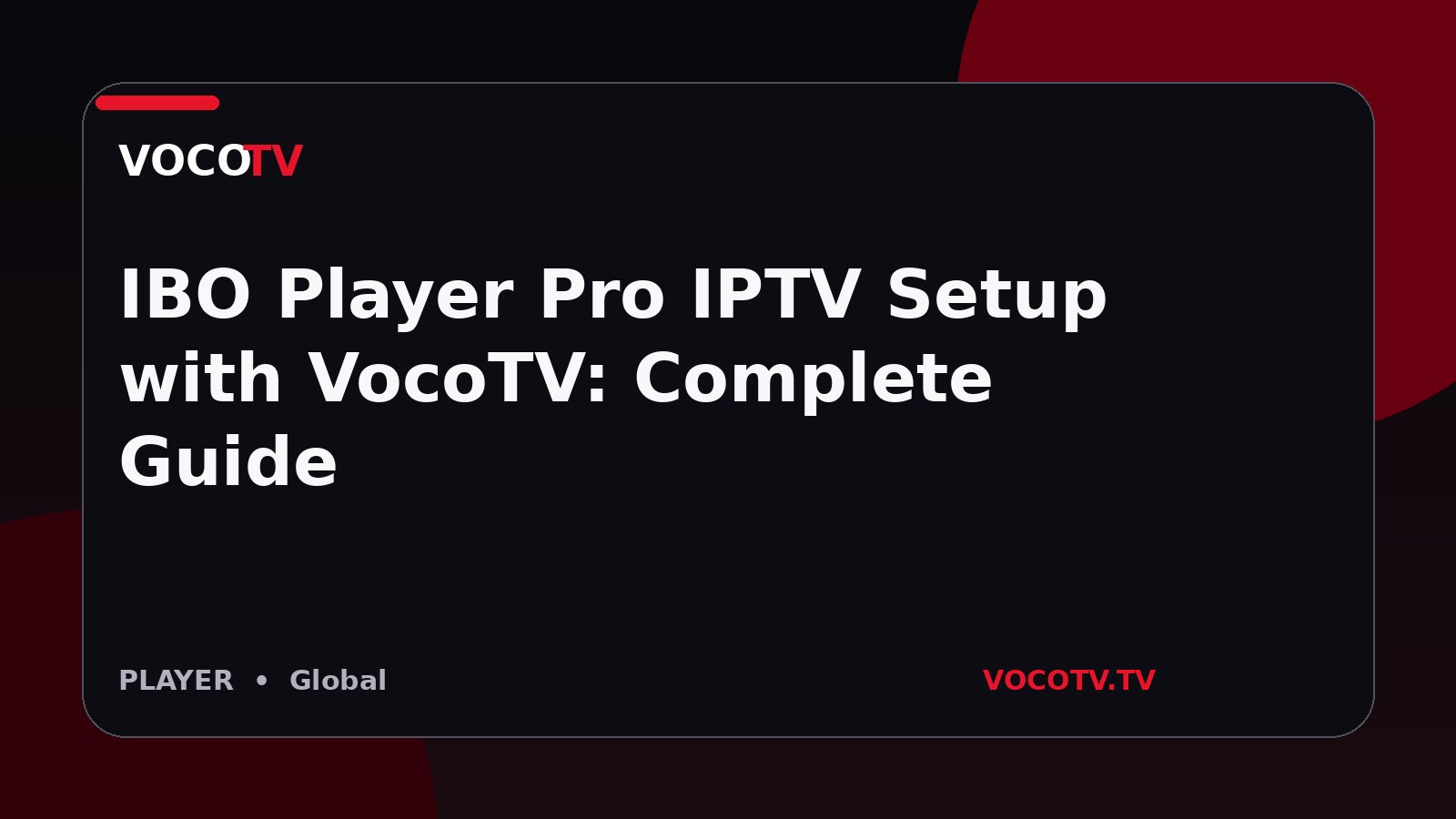 IBO Player Pro IPTV Setup with VocoTV: Complete Guide