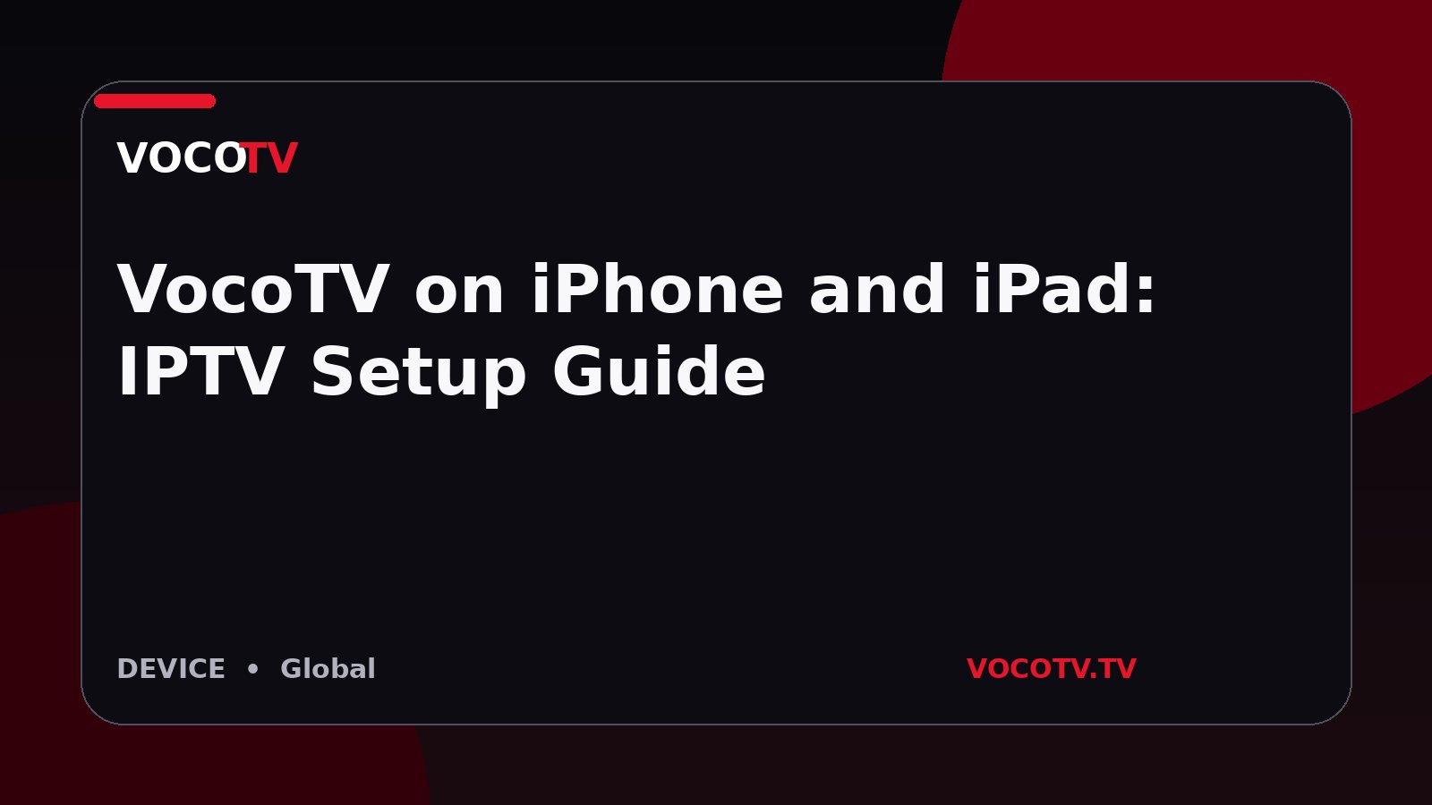 VocoTV on iPhone and iPad: IPTV Setup Guide