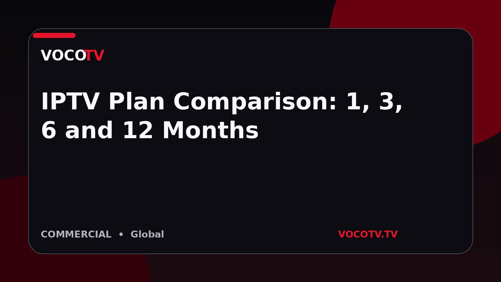 IPTV Plan Comparison: 1, 3, 6 and 12 Months