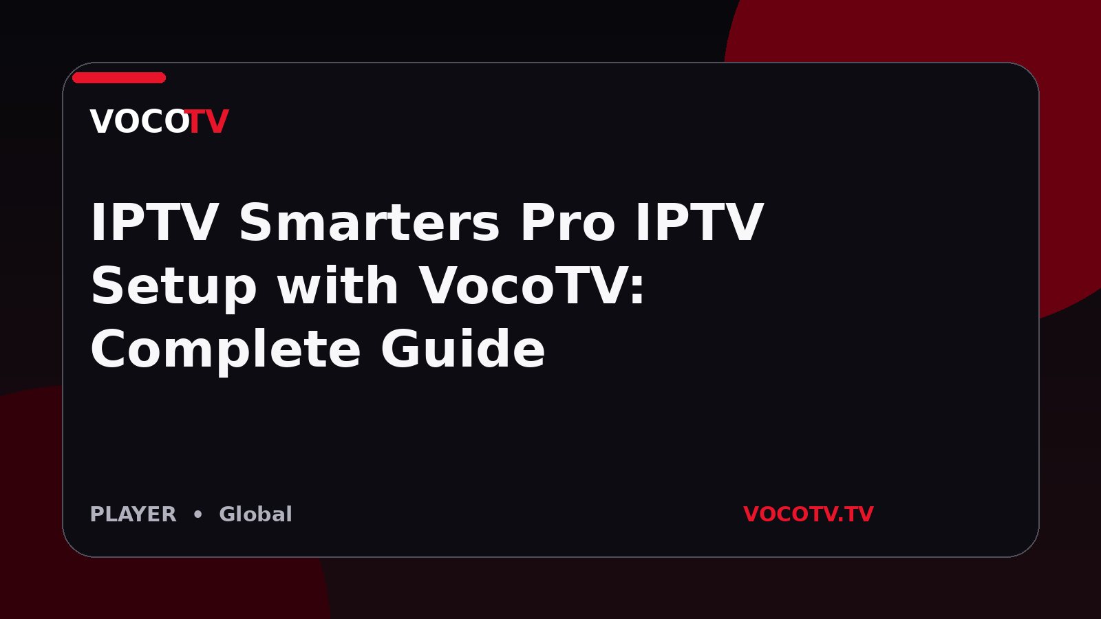 IPTV Smarters Pro IPTV Setup with VocoTV: Complete Guide