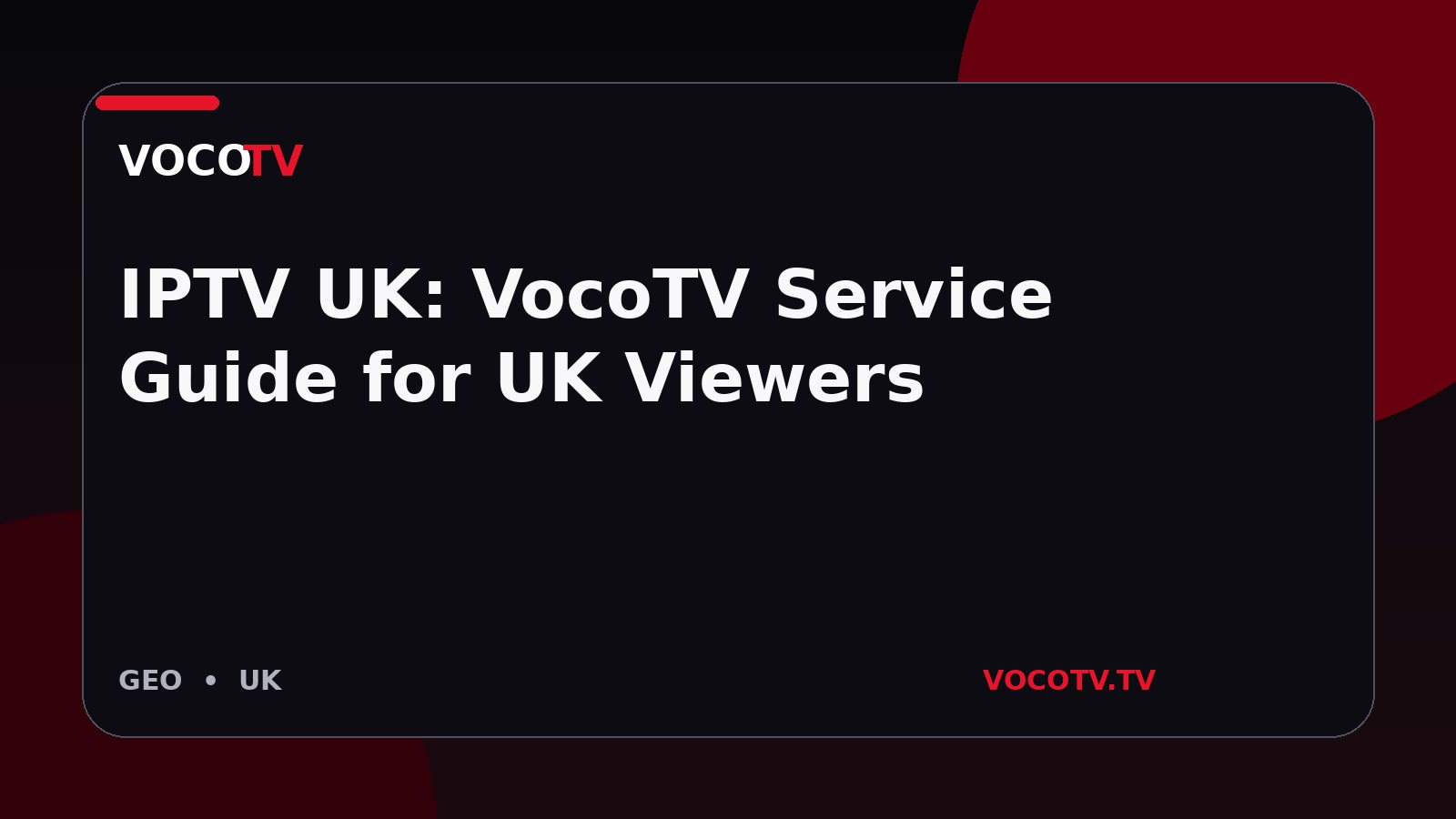 IPTV UK: VocoTV Service Guide for UK Viewers