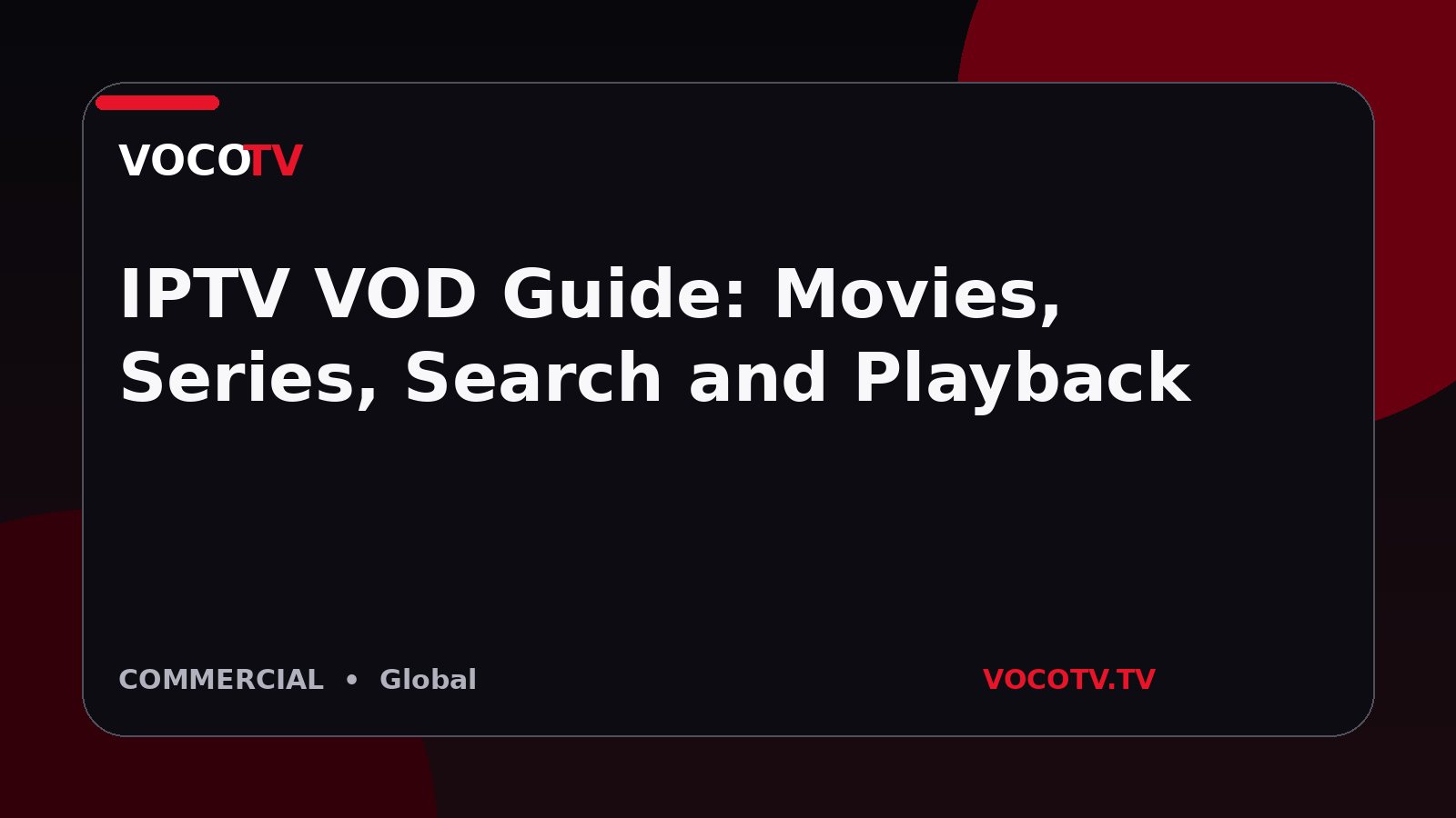 IPTV VOD Guide: Movies, Series, Search and Playback