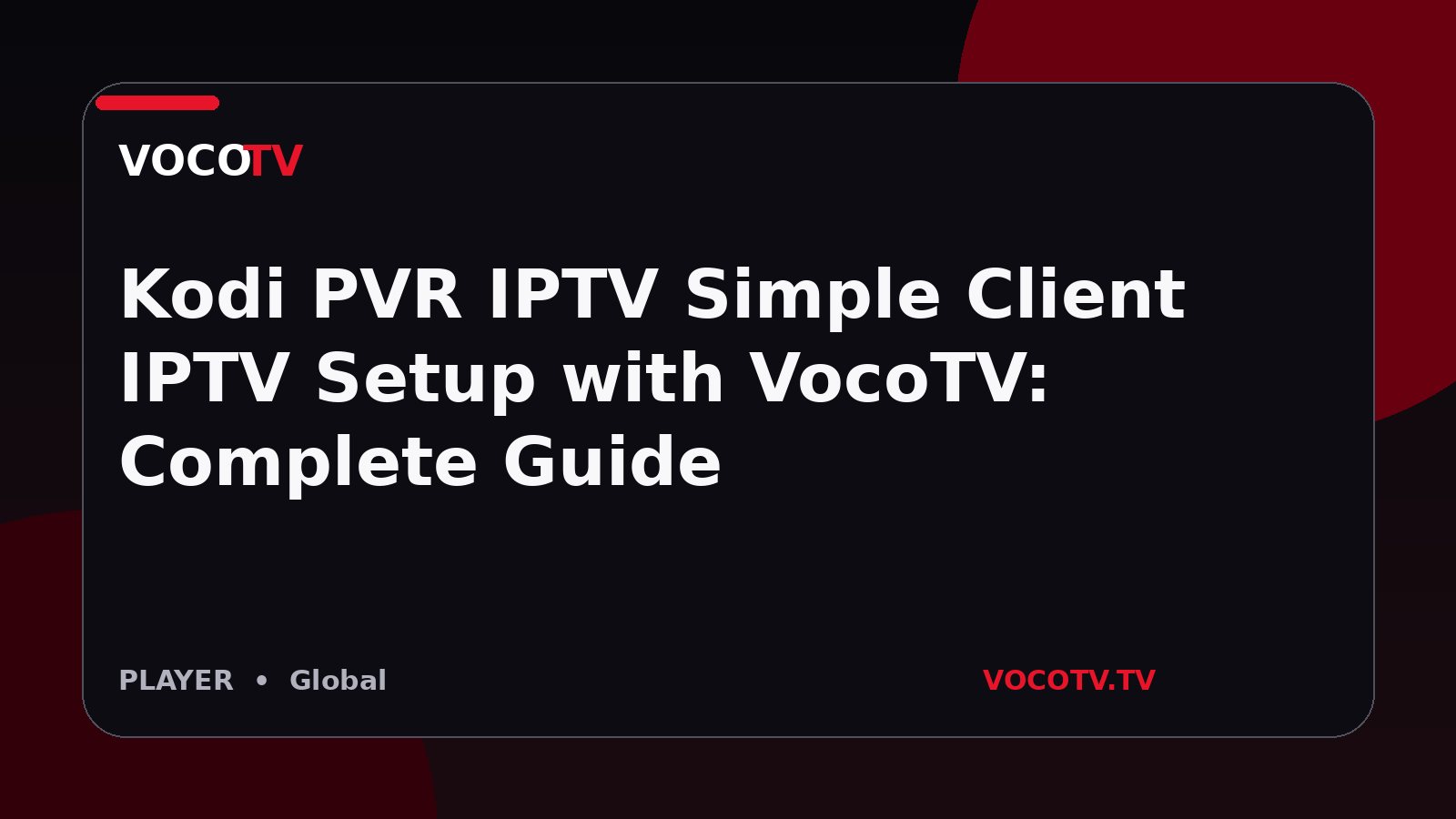 Kodi PVR IPTV Simple Client IPTV Setup with VocoTV: Complete Guide