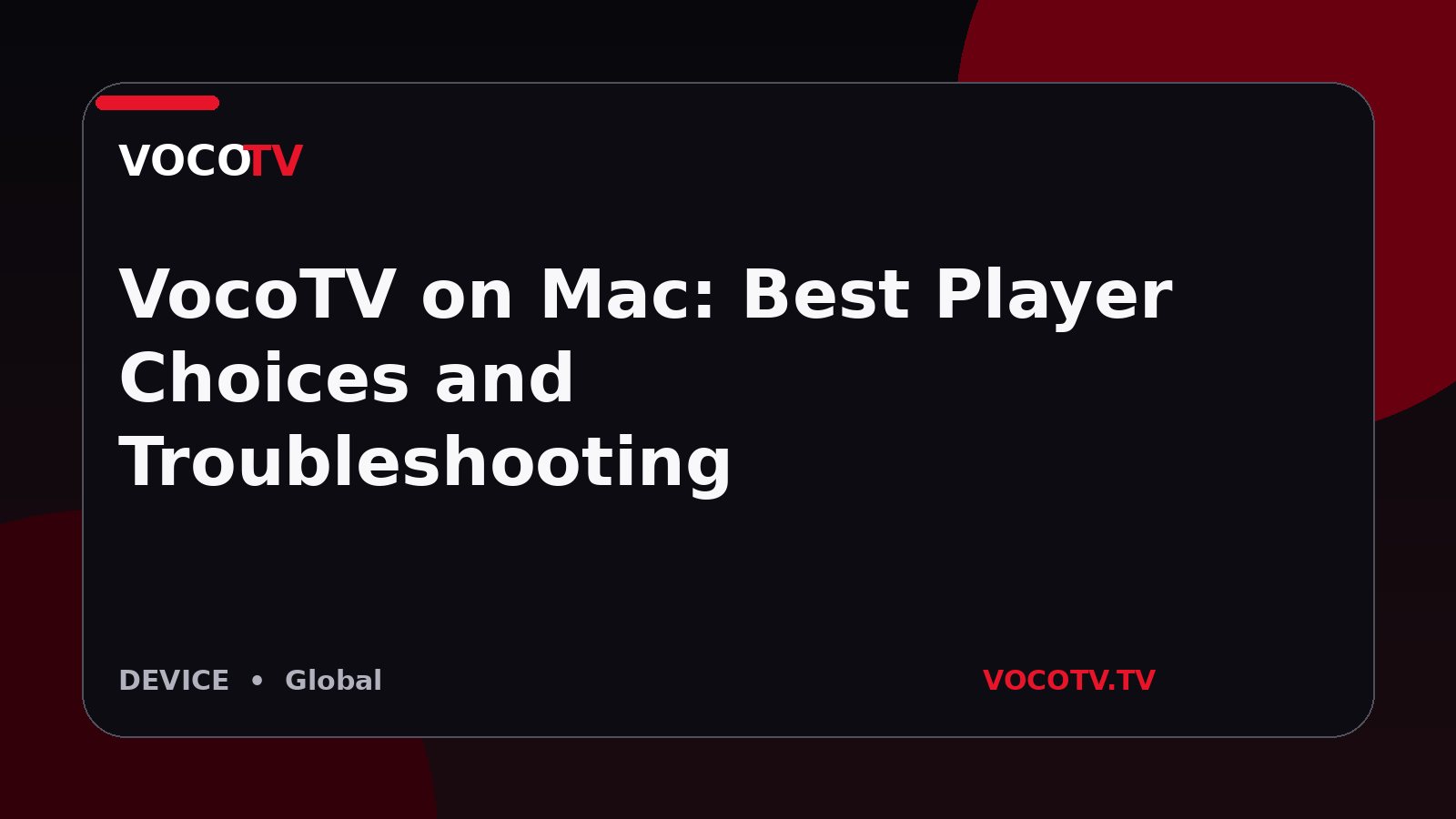 VocoTV on Mac: Best Player Choices and Troubleshooting
