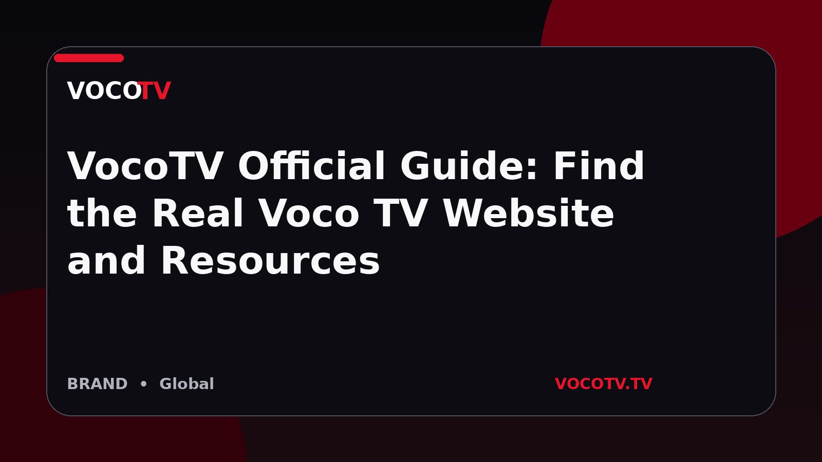 VocoTV Official Guide: Find the Real Voco TV Website and Resources