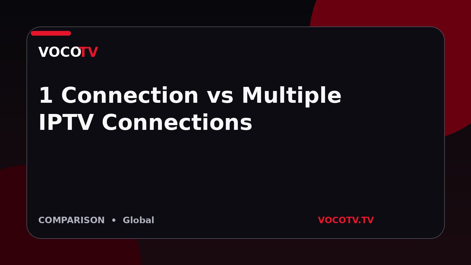 1 Connection vs Multiple IPTV Connections