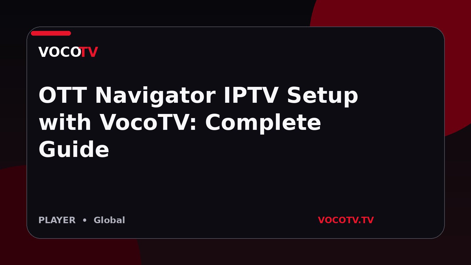 OTT Navigator IPTV Setup with VocoTV: Complete Guide