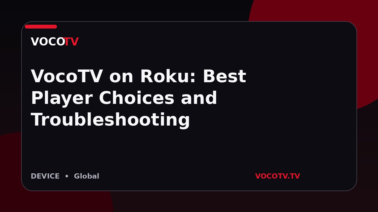 VocoTV on Roku: Best Player Choices and Troubleshooting