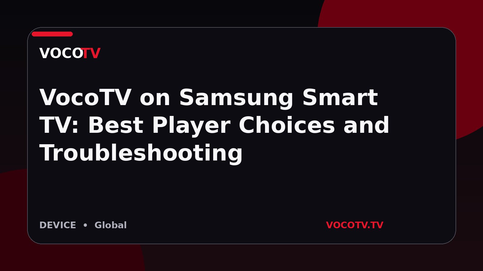 VocoTV on Samsung Smart TV: Best Player Choices and Troubleshooting