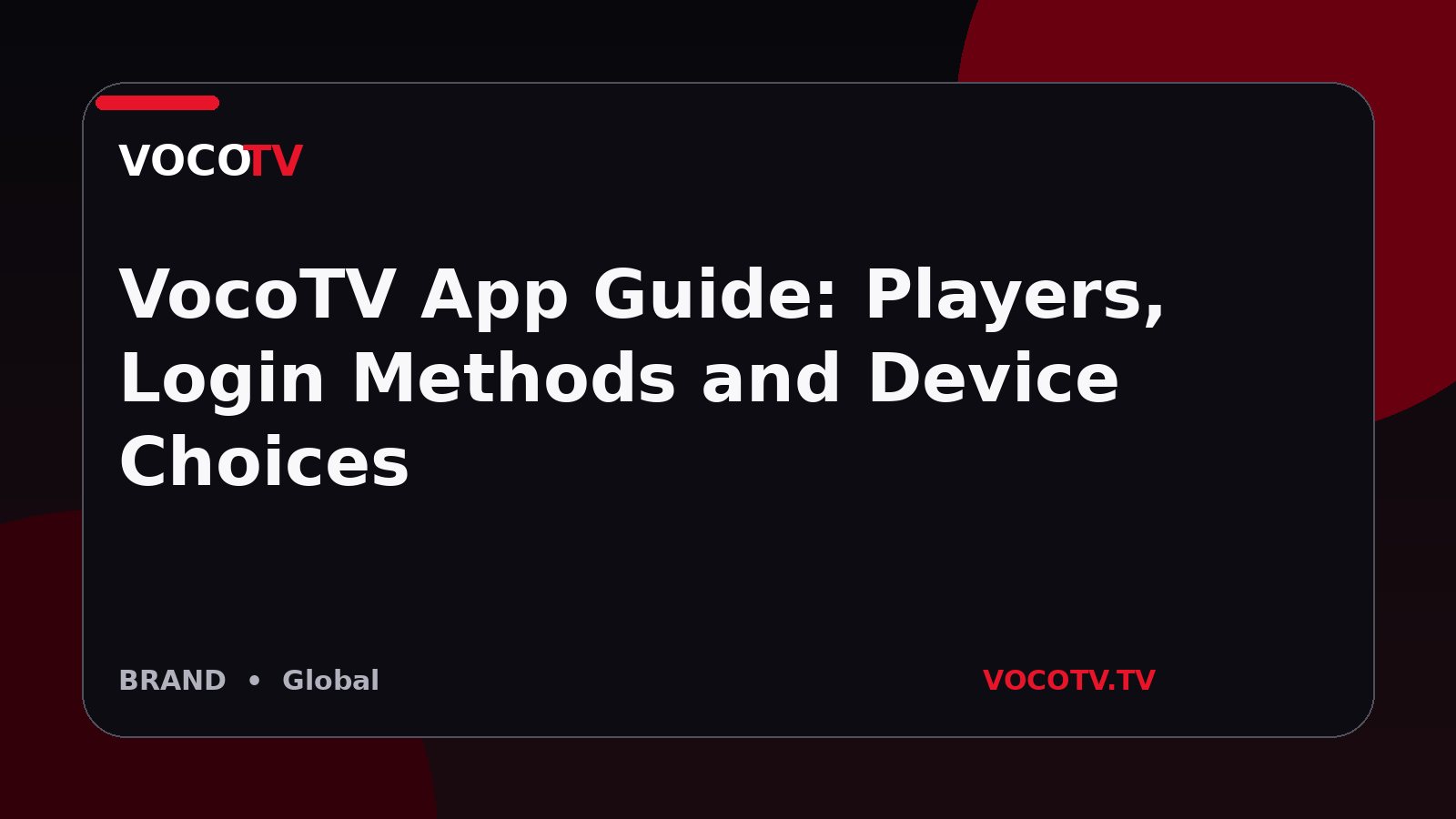 VocoTV App Guide: Players, Login Methods and Device Choices