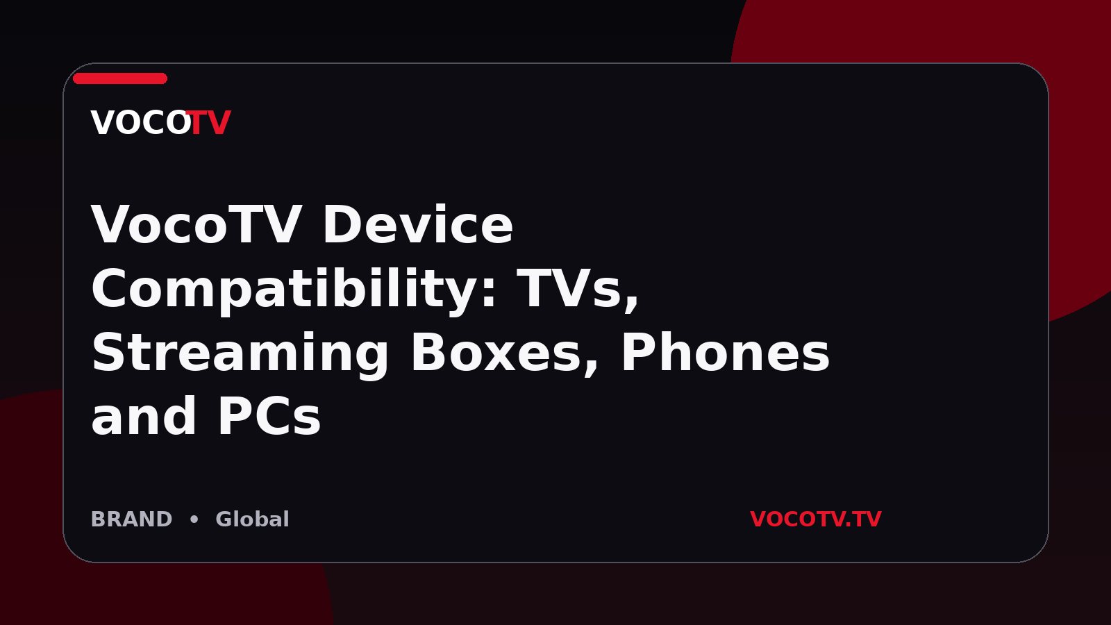 VocoTV Device Compatibility: TVs, Streaming Boxes, Phones and PCs