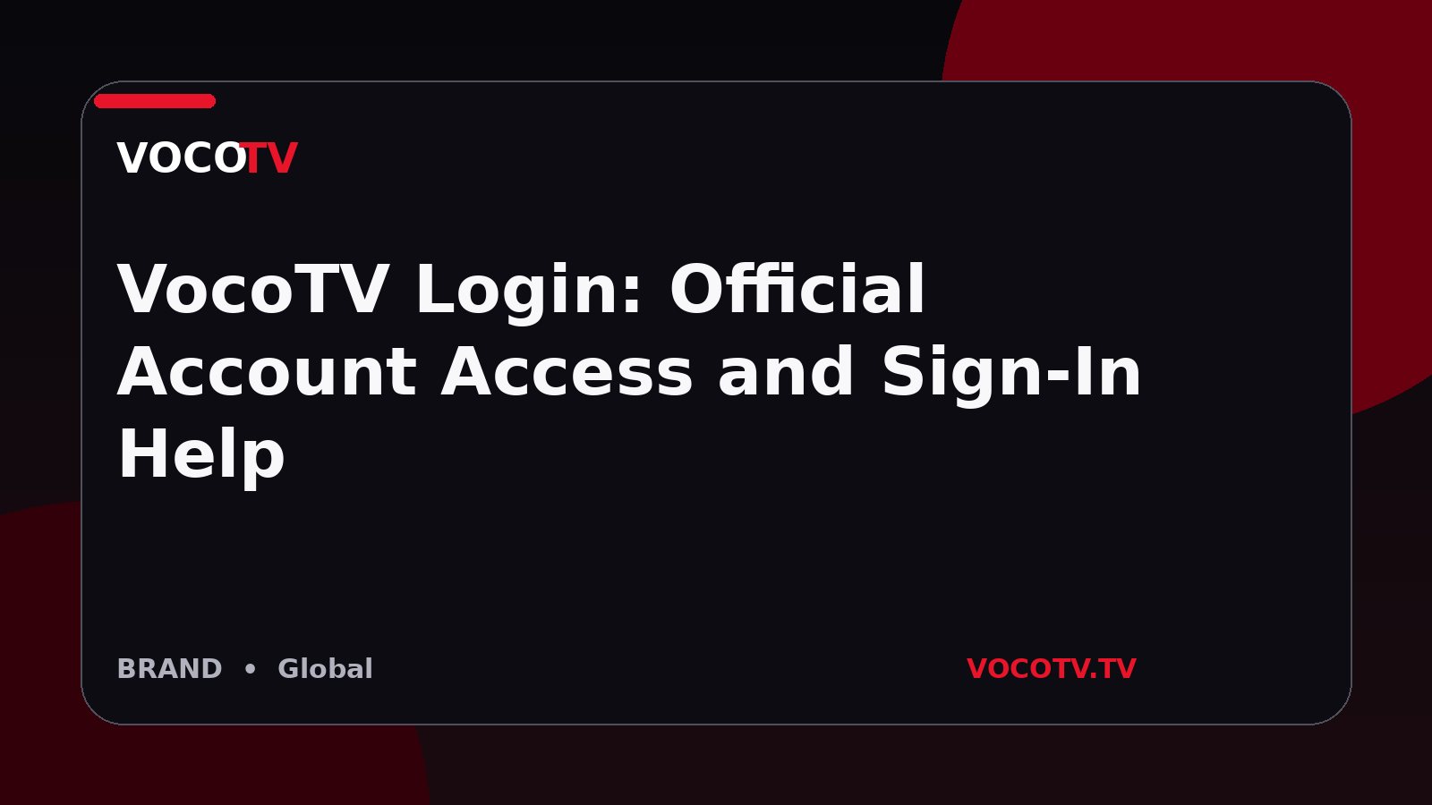 VocoTV Login: Official Account Access and Sign-In Help