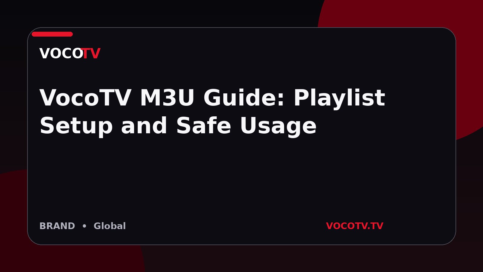 VocoTV M3U Guide: Playlist Setup and Safe Usage