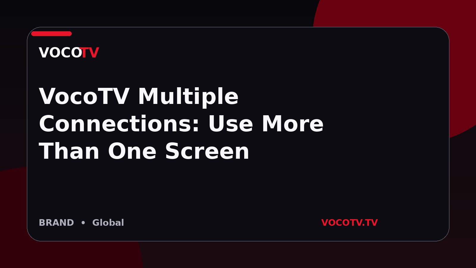 VocoTV Multiple Connections: Use More Than One Screen