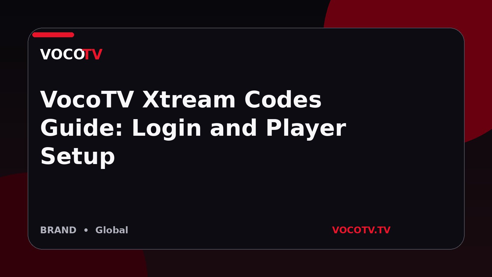 VocoTV Xtream Codes Guide: Login and Player Setup