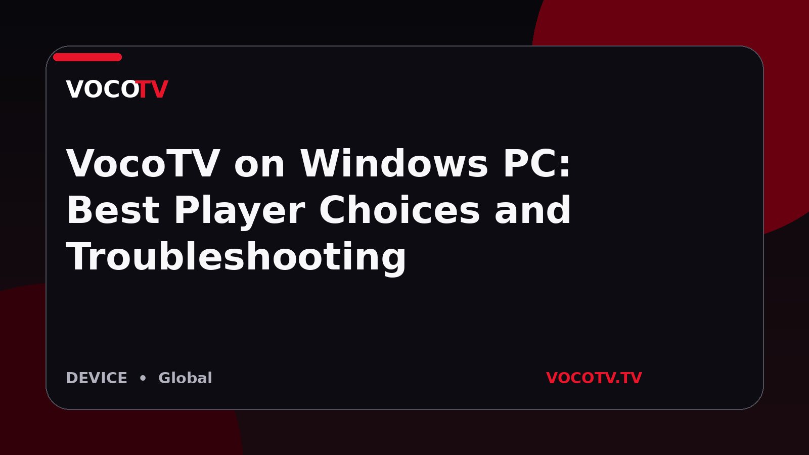 VocoTV on Windows PC: Best Player Choices and Troubleshooting